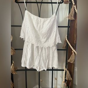 White Romper Size Small